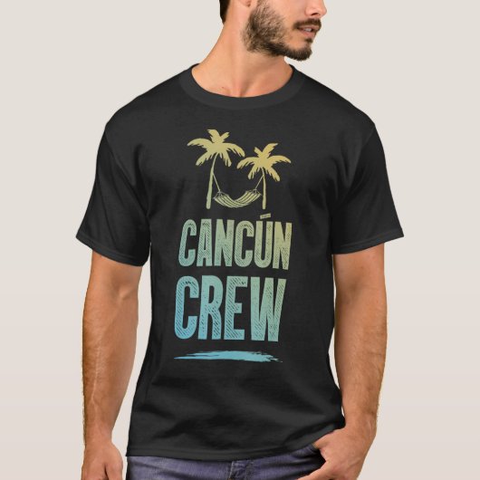 Cancun Crew Colorful  Mexico Vacation Team Tシャツ (正面)