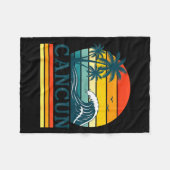 Cancun Holiday Christmas Trip Vacation Matching  フリースブランケット (正面(横))