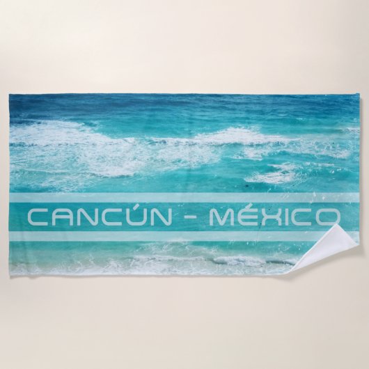 Cancún - México ビーチタオル (正面)