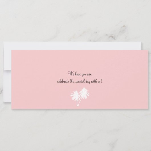 Cancun Mexico Boarding Pass Destination Wedding 招待状 (裏面)