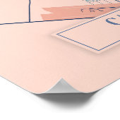 Cancun Mexico Breezy City Map Travel ポスター (角)