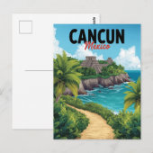 Cancun Mexico Chichen Itza Beach Vaca ポストカード (正面/裏面)