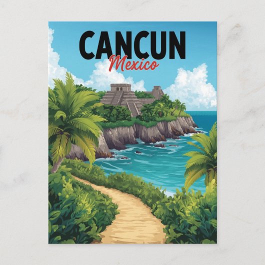 Cancun Mexico Chichen Itza Beach Vaca ポストカード (正面)