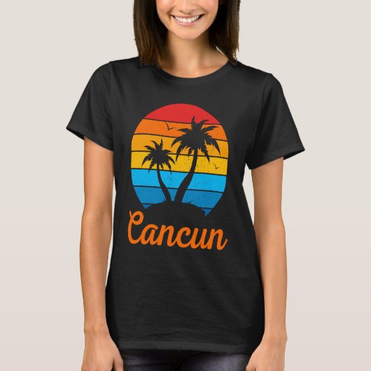 Cancun Mexico Family Vacation Beach Tropical Tシャツ (正面)