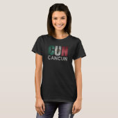 Cancun Mexico Flag Mexican Roots Airport Code Cun  Tシャツ (正面フル)
