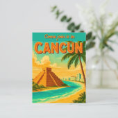 Cancún Mexico Invitation Postcard ポストカード (スタンド正面)