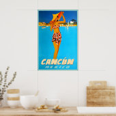 Cancun Mexico Quintana Roo Benito Juarez Travel ポスター (キッチン)