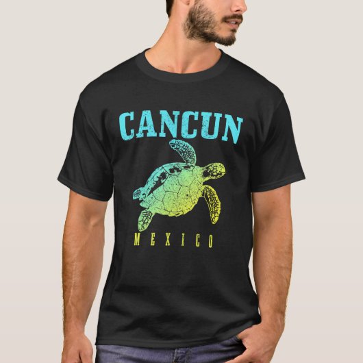 Cancun Mexico Sea Turtle Beach Scuba Diving Diver  Tシャツ (正面)
