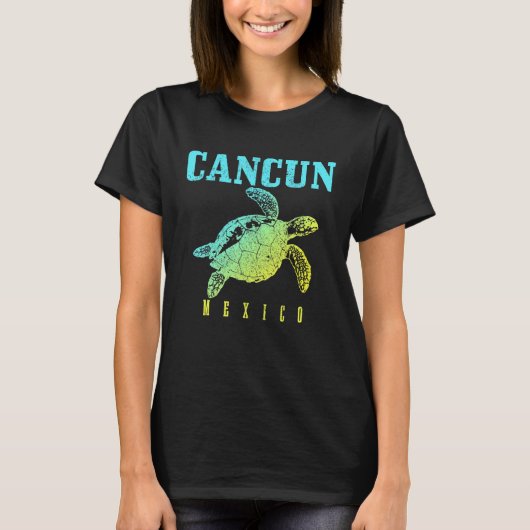 Cancun Mexico Sea Turtle Beach Scuba Diving Diver Tシャツ (正面)