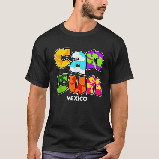 Cancun Mexico Souvenir Gift Spring Break Summer Va Tシャツ (正面)