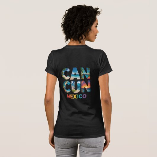 Cancun Mexico T-Shirt Design Tropical Vacation Tシャツ (裏面フル)