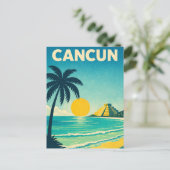 Cancun Mexico Vintage Travel ポストカード (スタンド正面)