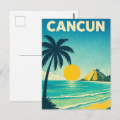 Cancun Mexico Vintage Travel ポストカード (正面/裏面)