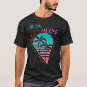 Cancun Palm tree Mexico Vacation Beach Ocean Surfi Tシャツ (正面)