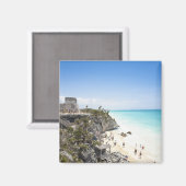 Cancun, Quintana Roo,メキシコ – 丘の遺跡 マグネット (正面/裏面)