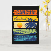 Cancun Vacation 2026 Sea Sand Beach Summer Trip Re カード (黄色い花)
