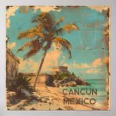 Cancun Vintage Travel Poste ポスター (正面)