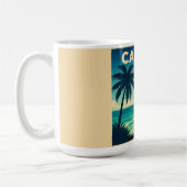 Cancun Vintage Travel Poster Mug コーヒーマグカップ (左)