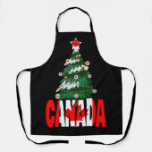 Canda Christmas Canadian Xmas Tree  エプロン (正面)