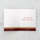 Candelsのポインセチアのスペインのなクリスマスの挨拶状 シーズンカード (内部)