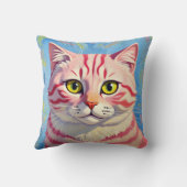 “Candice” A Cherry Striped Mystique – Cat Portrait クッション (裏面)