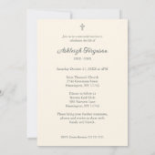 Candid Delicate Pastel Floral Frame Photo Funeral  招待状 (裏面)