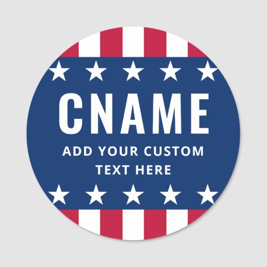 Candidate name slogan political election campaign 名札 (正面)