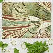 Candidum Lillium キッチンタオル (折り畳み)