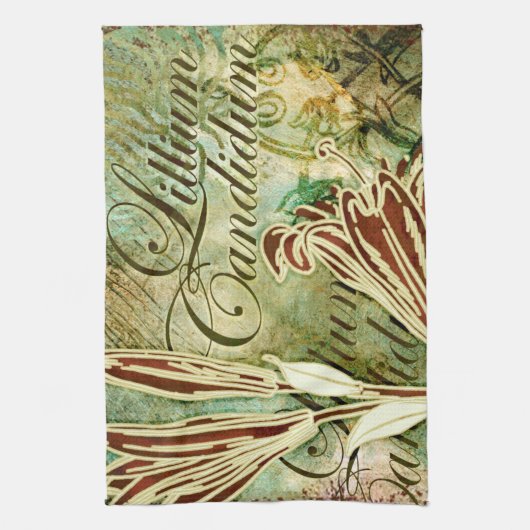 Candidum Lillium キッチンタオル (縦)