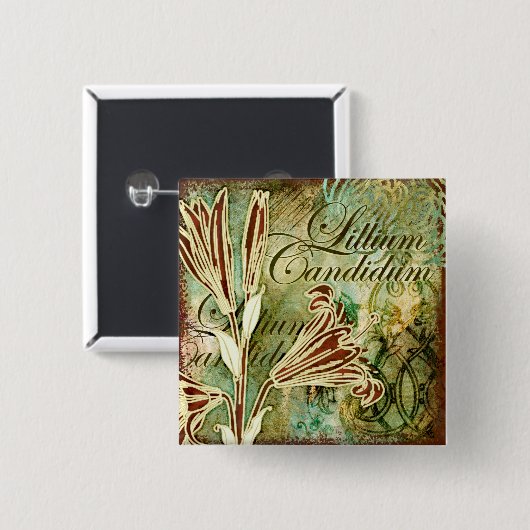 Candidum Lillium 缶バッジ (正面&裏面)