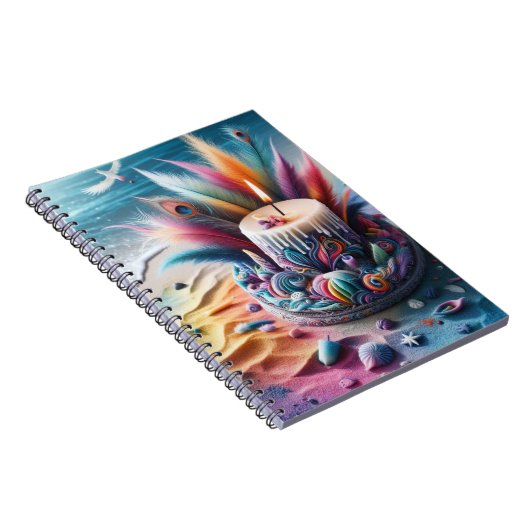 Candle Beach Feather ノートブック (右側)