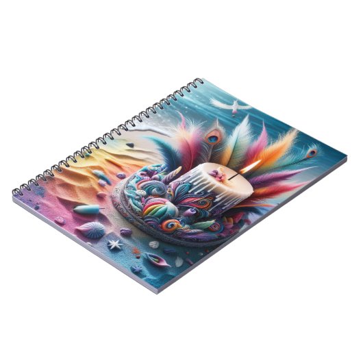 Candle Beach Feather ノートブック (左側)