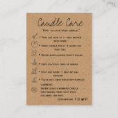 Candle Care Kraft Paper | Custom Icons |Thank You  名刺 (裏面)