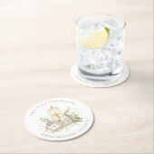Candle Cross Bible Roses First Holy Communion ラウンドペーパーコースター (インサイチュ)
