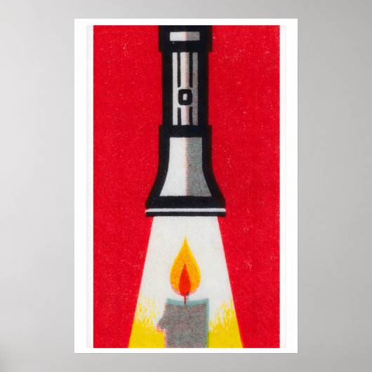 Candle Flashlight - Matchbox Print - Aesthetic ポスター (正面)