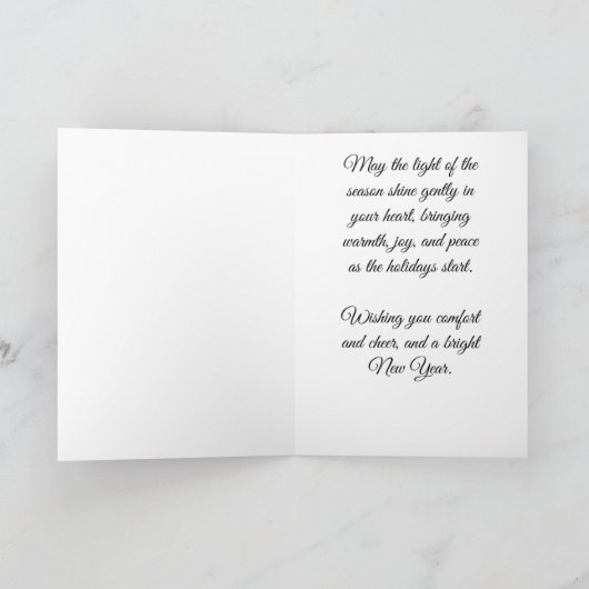 Candle & Holly – Season’s Greetings カード (内部)