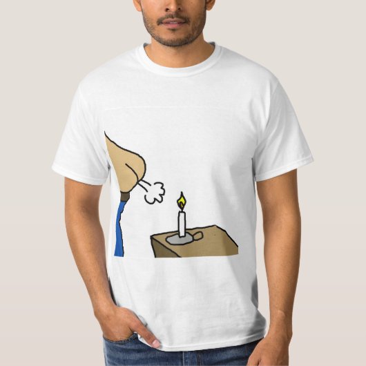 Candle In The Wind Cartoon T-Shirt Tシャツ (正面)