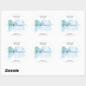 Candle label product blush pink gold jar label ラウンドシール (シート)