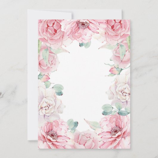 Candle Lit Lantern -フローラ水結婚色 招待状 (裏面)