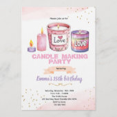 Candle making party invitation 招待状 (正面)