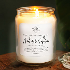 Candle saffron and amber simple ingredient スクエアシール