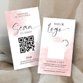 Candle Scent Tester Card Blush Pink Watercolor