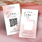 Candle Scent Tester Card Blush Pink Watercolor