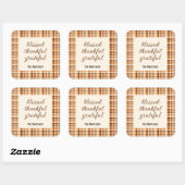 Candle Sticker 3-in || blessed thankful grateful スクエアシール (シート)