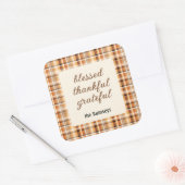 Candle Sticker 3-in || blessed thankful grateful スクエアシール (封筒)