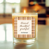 Candle Sticker 3-in || blessed thankful grateful スクエアシール
