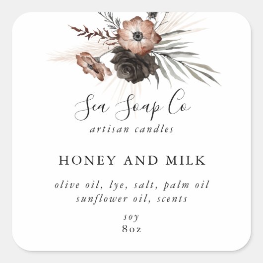 Candle Stickers スクエアシール (正面)