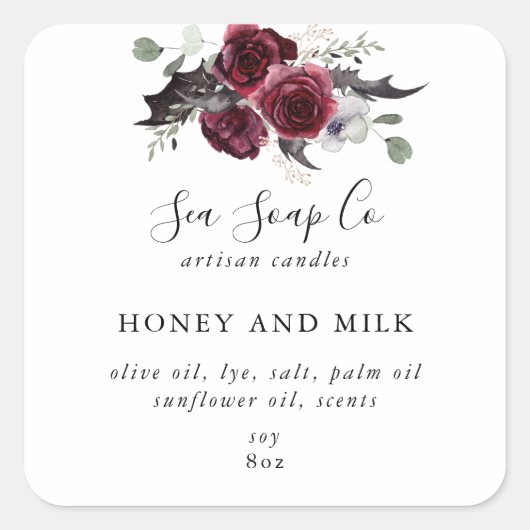 Candle Stickers スクエアシール (正面)