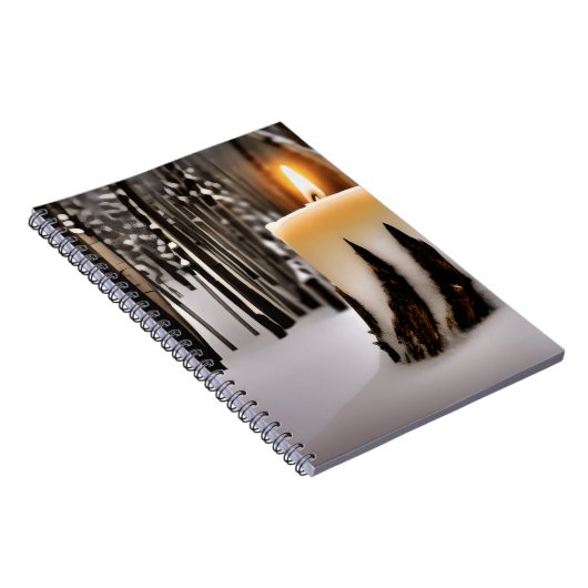 Candle Tree Snow Forest ノートブック (右側)