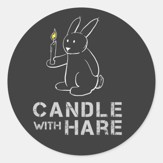 Candle With Hare – シール (正面)